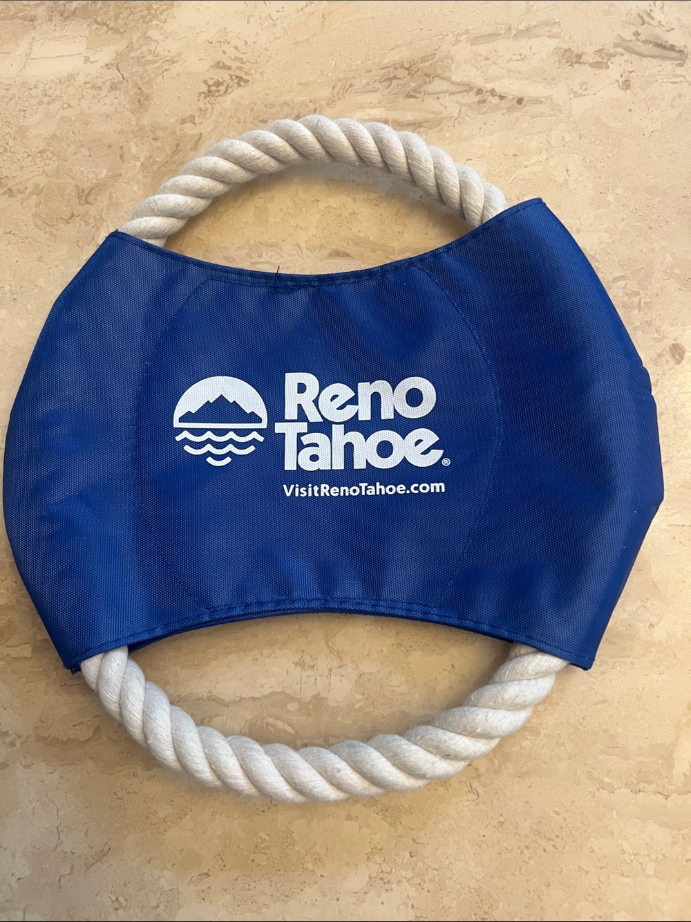 Dog 🐕 Rope Disc One-Piece Ring Toy - Reno Tahoe NWOT